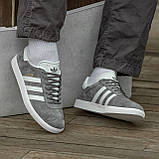 Чоловічі кросівки Adidas Gazelle Foundation Grey, фото 6