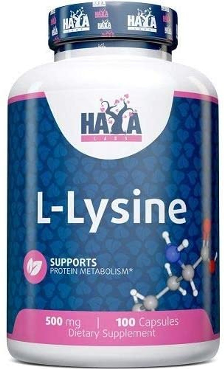 L-лізин Haya Labs L-Lysine 500mg 100 caps