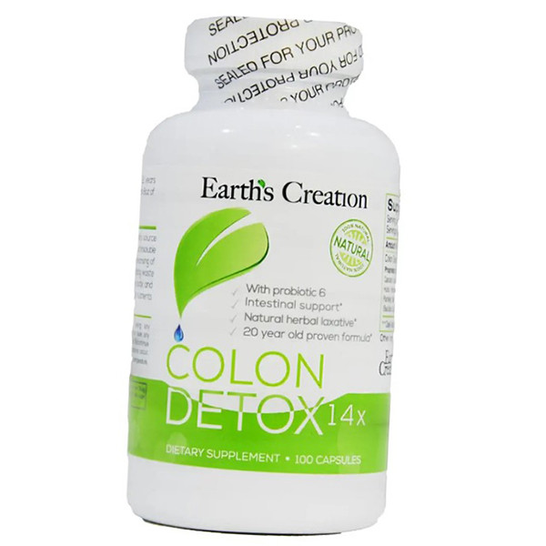 Комплекс для детоксикації та очищення кишечника Earth's Creation Colon Detox 14X 100 caps