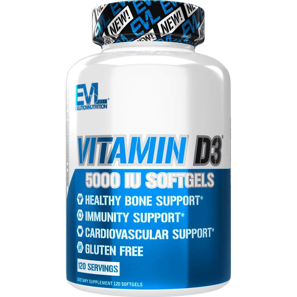 Вітамін D3 Evlution Nutrition Vitamin D3 5,000 IU, 120 Softgels