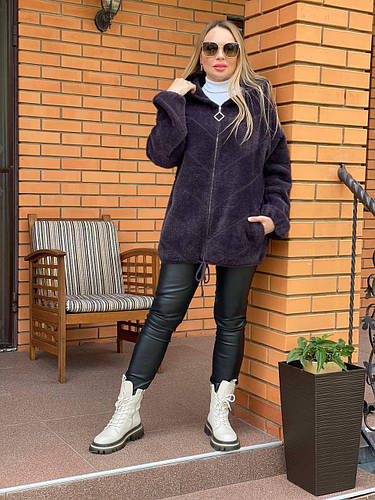 Купить Стильный женский бомбер куртка из шерсти Альпака большого ...