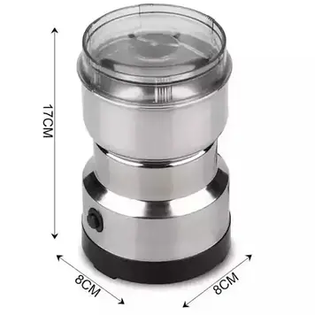 Кавомолка електрична RAF R-7113 Сіра, Кавомолка 300 Вт нержавіюча сталь для кави та спецій