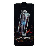 ПОШТУЧНО (тех.пак) Защитное стекло Hoco G10 HD Anti-static for Apple Iphone 13/13 Pro/14 Цвет Чёрный