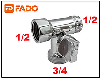 Кран FADO Прохідний NEW 1/2х3/4х1/2 (KZ55)