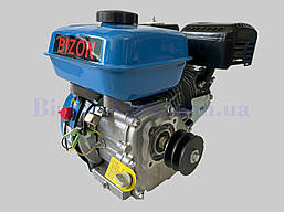 Двигун бензиновий BIZON 170F (Під шпонку діаметр 19,05мм)+ шків (7 к.с.), фото 5