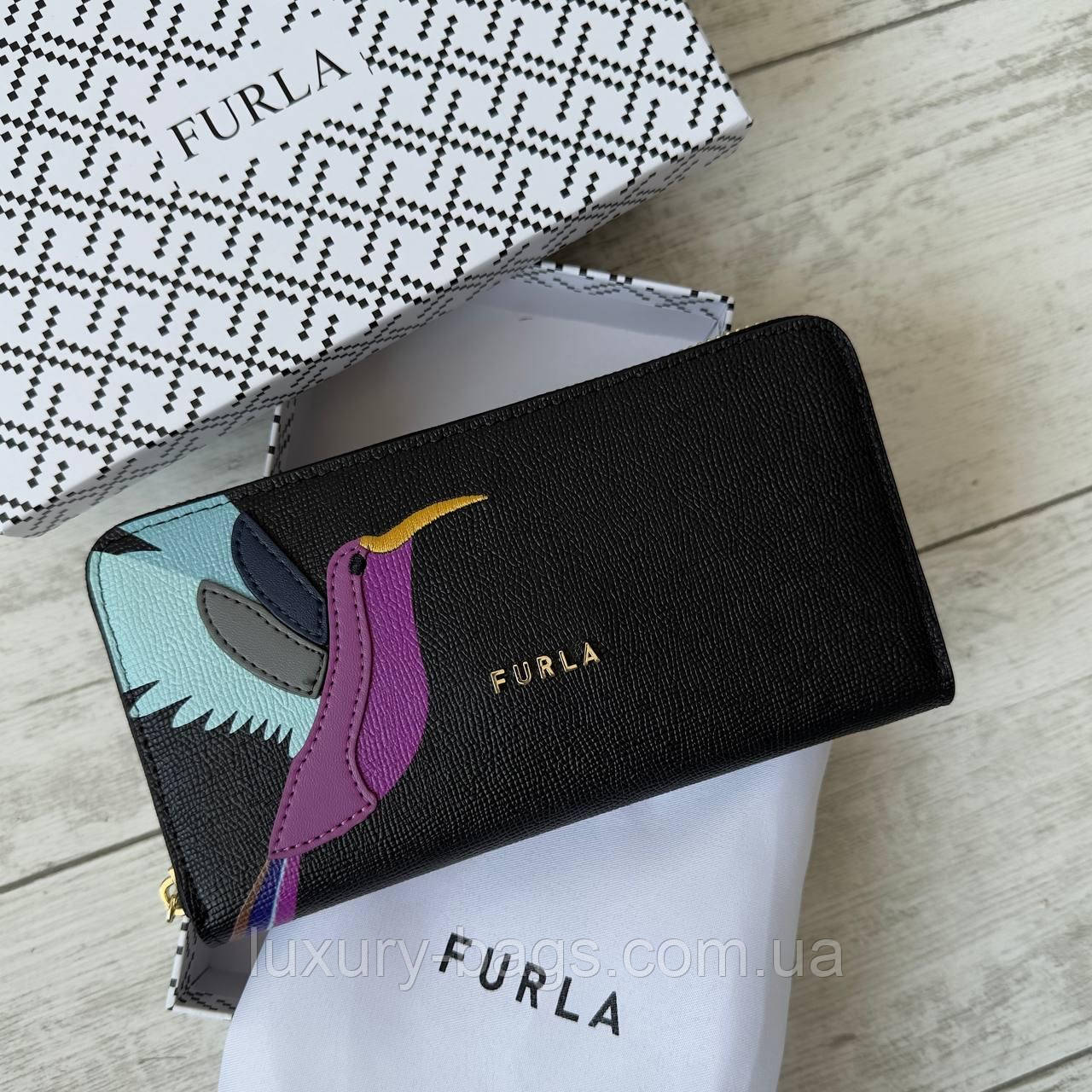 Шкіряний жіночий гаманець на блискавці Furla (Фурла)