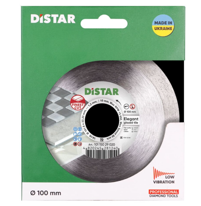 Алмазний диск DISTAR 1A1R ELEGANT 100ММ, чистий різ, фото 1