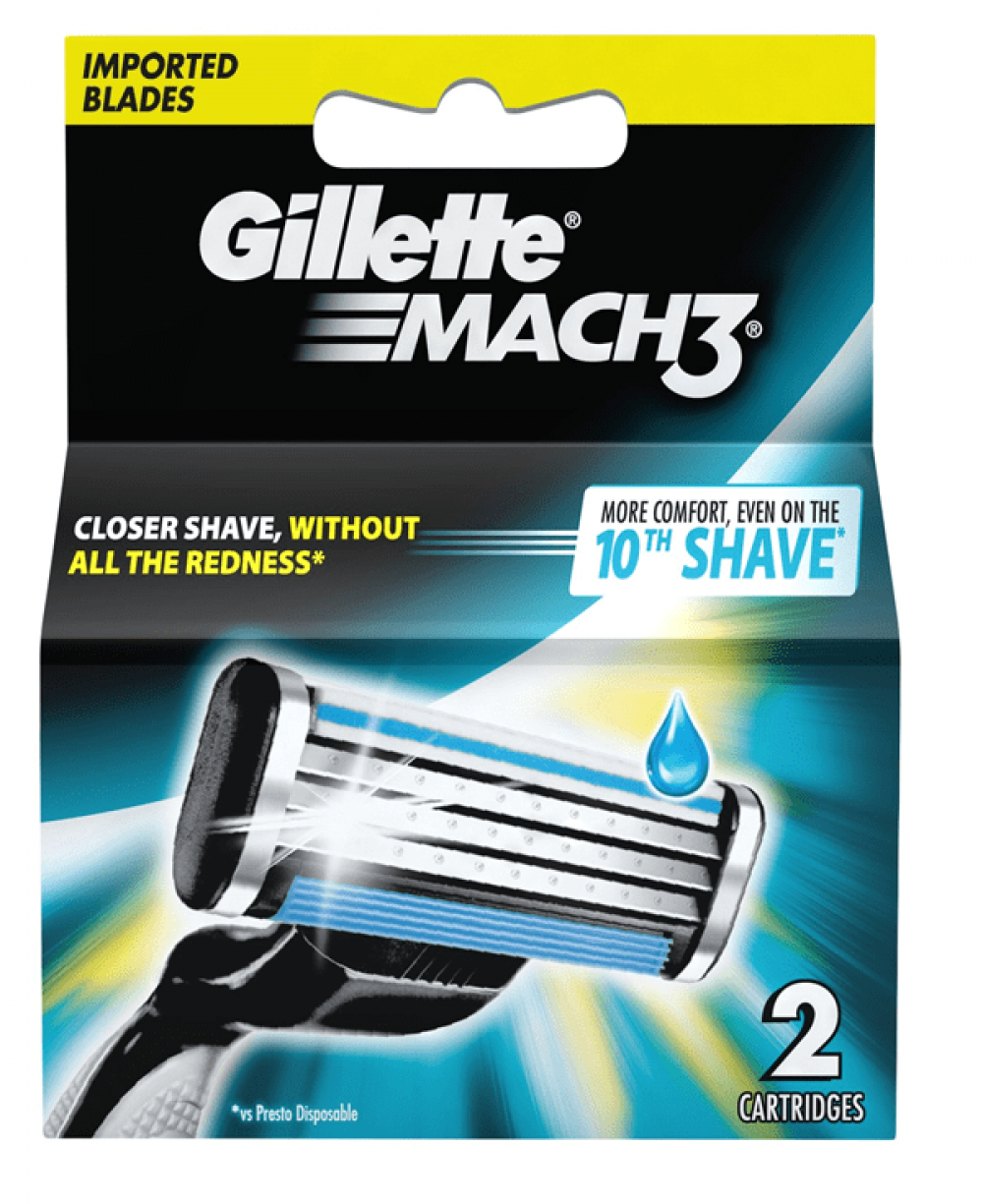 Сменные кассеты Gillette Mach 3 (2шт.) от интернет-магазина "Мойдодыр"