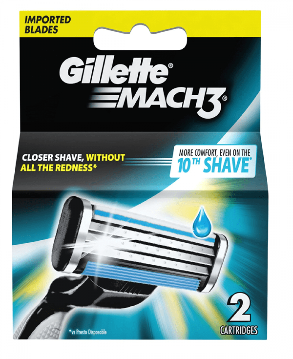 Сменные кассеты Gillette Mach 3 (2шт.) - фото 1 - id-p4772857