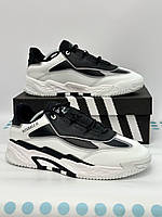 Кроссовки мужские Adidas Old Fashion White Black белые с черным 42-26.5 см