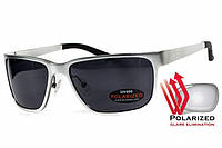 Очки поляризационные BluWater Alumination-2 Silver Polarized (gray), черные с серебристой металлической оправе