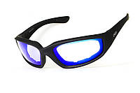 Очки защитные фотохромные Global Vision KickBack Photochromic (G-Tech blue) Anti-Fog, синие, зеркальные