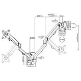 Кронштейн для монітора Gembird MA-WA2-01, фото 2