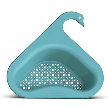 Друшляк кутовий на мийку "Лебідь" пластик 22*23*6 см Блакитний (KG-10155)