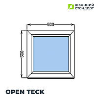 Окно глухое OpenTeck De-Lux 60, белое, 500x500 мм от производителя Оконный Стандарт