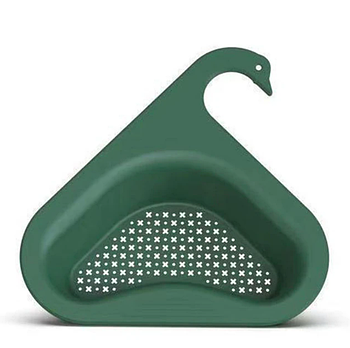 Друшляк кутовий на мийку "Лебідь" пластик 22*23*6 см Зелений (KG-10156)