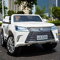 Детский электромобиль джип Lexus LX 570 M 3906EBLR-1 (моторы 4x35W, акум.12V14AH, белый)