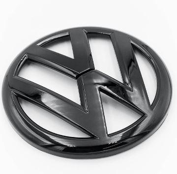 Емблема передня VW (Фольцваген) 135 мм GOLF 6 (2008-2013) - Чорний глянець (5K0853601)