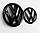 Емблема передня VW (Фольцваген) 135 мм GOLF 6 (2008-2013) - Чорний глянець (5K0853601), фото 4