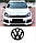 Емблема передня VW (Фольцваген) 135 мм GOLF 6 (2008-2013) - Чорний глянець (5K0853601), фото 5