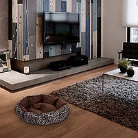 Лежак для котів собак круглий Lesko SY-2022-1208-97 Leopard M 8 шт., фото 2