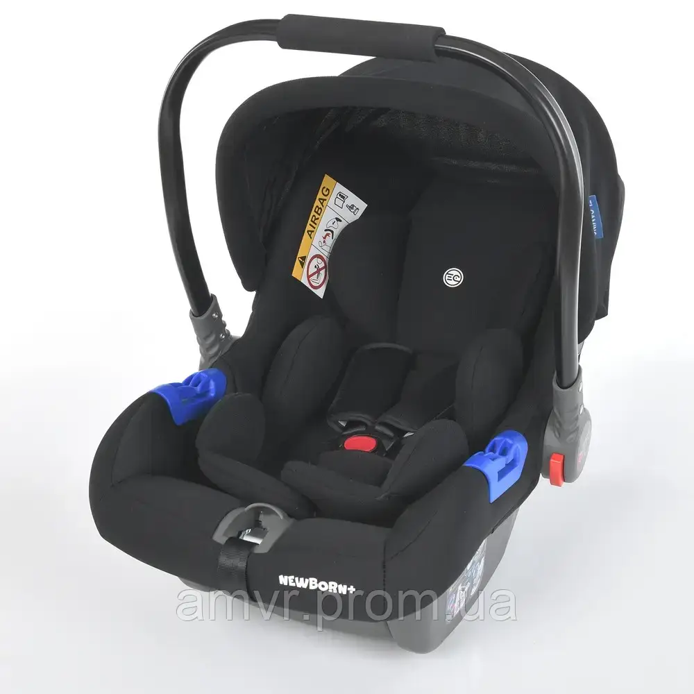 Автокресло бэбикокон Newborn ME 1043 Royal Black (группа от 0 месяцев до 1.5 года, 0-13 кг, ручка, черный) - фото 1 - id-p1901397397