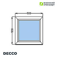 Окно глухое Decco 62, белое, 500х500 мм от производителя Оконный Стандарт