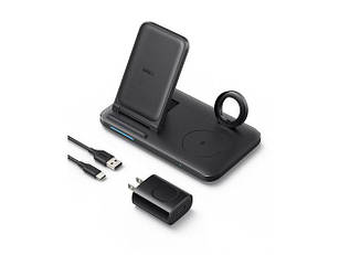 Бездротова зарядна станція 3 в 1 Anker 335 Wireless Charger Station Black
