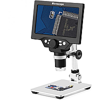 Цифровой ЖК-микроскоп 1-1200X с 7- дюймовим экраном, камера Yvelines 12 MP, HD-экран 1080P