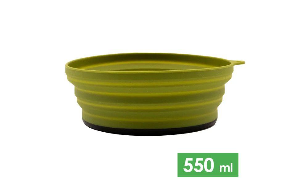 Тарілка похідна складана Tramp TRC-123 (Olive), 550 мл / похідна миска силіконова