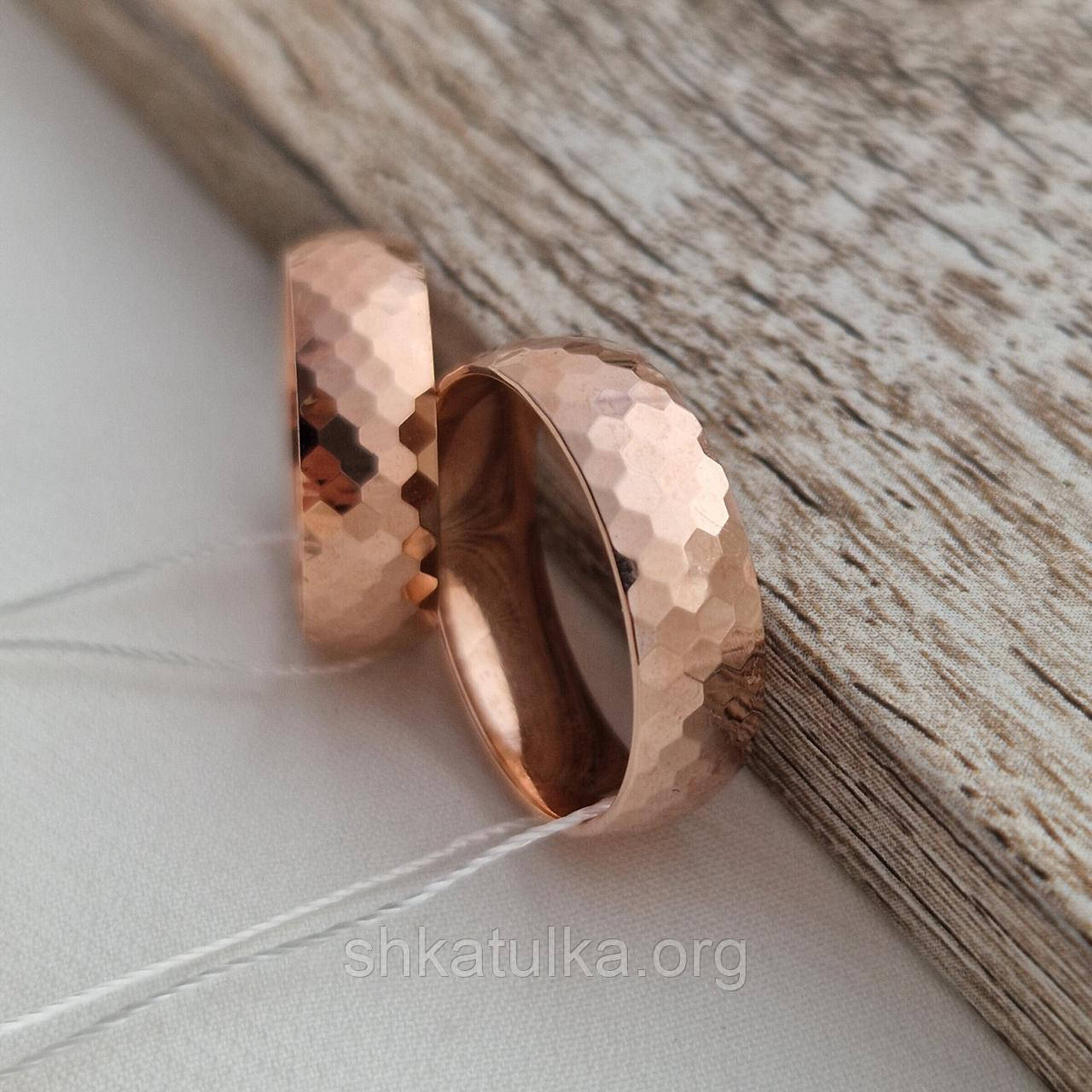 Обручки позолочені зі срібла з орнаментом широкі пара, фото 1