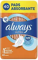 Жіночі гігієнічні прокладки "Always ultra normal" 4 краплі (40шт.)
