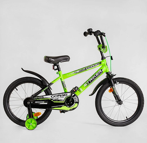 Купить Велосипед 18" дюймов CORSO STRIKER с ручным тормозом и звоночком ...