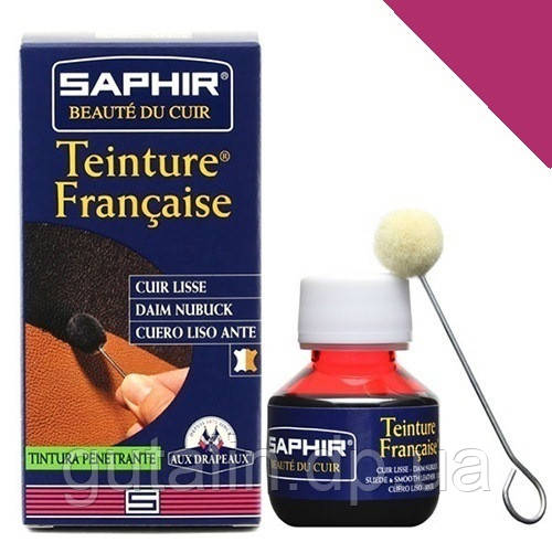 Барвник для гладкої шкіри Saphir Teinture Francaise 50 мл колір пурпурний (62)
