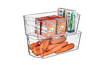 Прозрачный органайзер на полки в холодильник для пищевых продуктов EP-430 вместительный универсальный