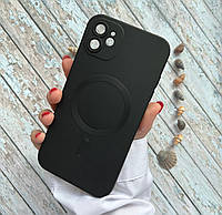 Чехол MagSafe на iPhone 11 Pro / Силиконовый для Айфон 11 Про Black Matte