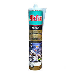 Акваріумний силіконовий герметик, Akfix 100AQ , чорний 280мл