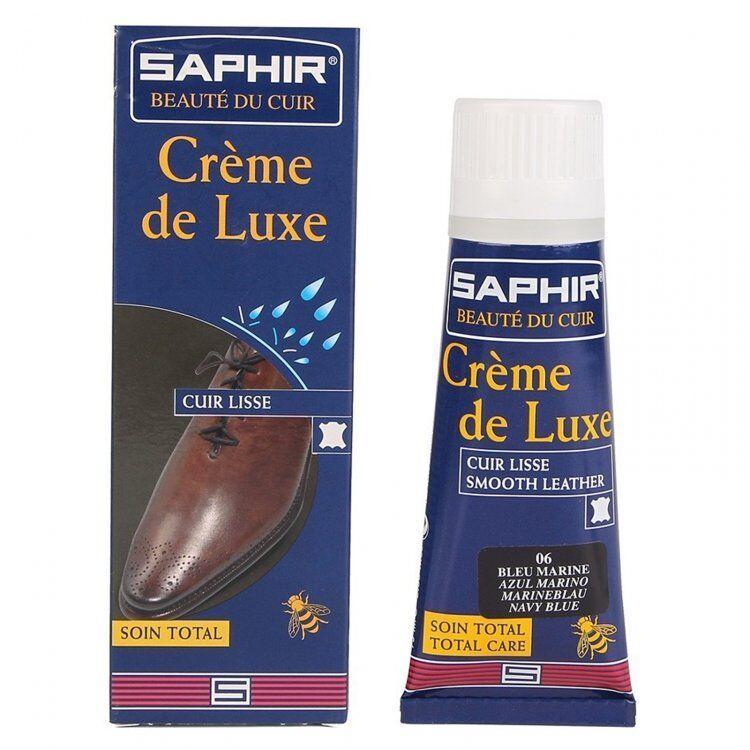 Водовідштовхувальний Крем Saphir Creme De Luxe колір темно-синій (06) 75 мл, фото 1