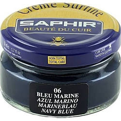 Зволожуючий крем для взуття Saphir Creme Surfine колір темно-синій (06) 50 мл