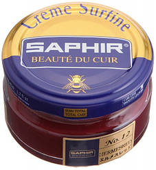 Зволожуючий крем для взуття Saphir Creme Surfine темно-червоний (12) 50 мл