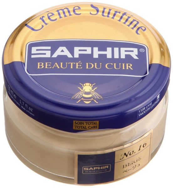 Зволожуючий крем для взуття Saphir Creme Surfine бежевий (16) 50 мл, фото 1