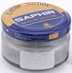 Зволожуючий крем для взуття Saphir Creme Surfine срібний (24) 50 мл
