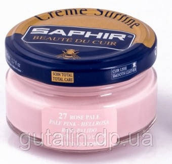 Зволожуючий крем для взуття Saphir Creme Surfine світло-рожевий (27) 50 мл