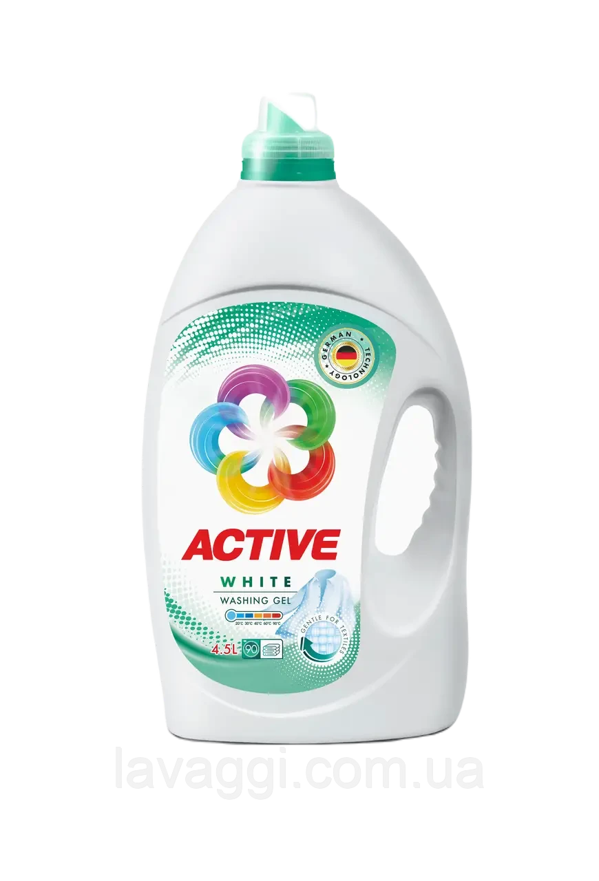Гель для прання білих речей Active White на 90 прань 4,5 л