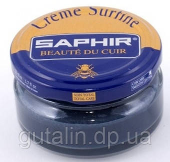 Зволожуючий крем для взуття Saphir Creme Surfine сіро-синій (46) 50 мл