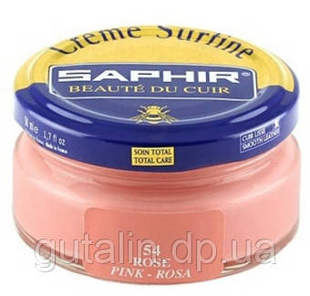 Зволожуючий крем для взуття Saphir Creme Surfine рожевий (54) 50 мл