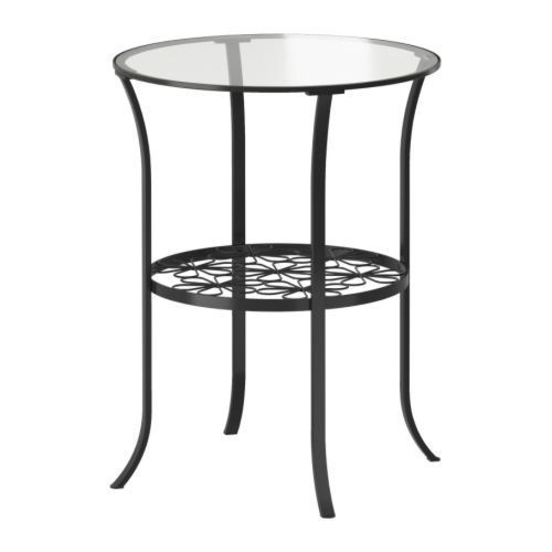 Придиваний столик IKEA KLINGSBO чорний прозоре скло 201.285.64