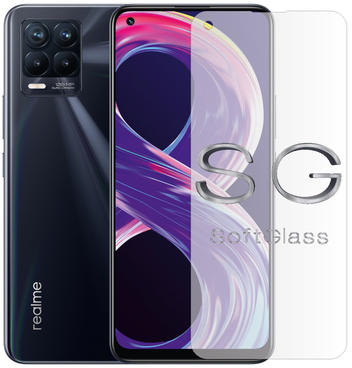 М'яке скло Realme 8 Pro на екран поліуретанове SoftGlass