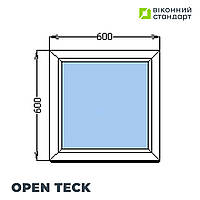 Окно глухое OpenTeck De-Lux 60, белое, 600х600 мм от производителя Оконный Стандарт