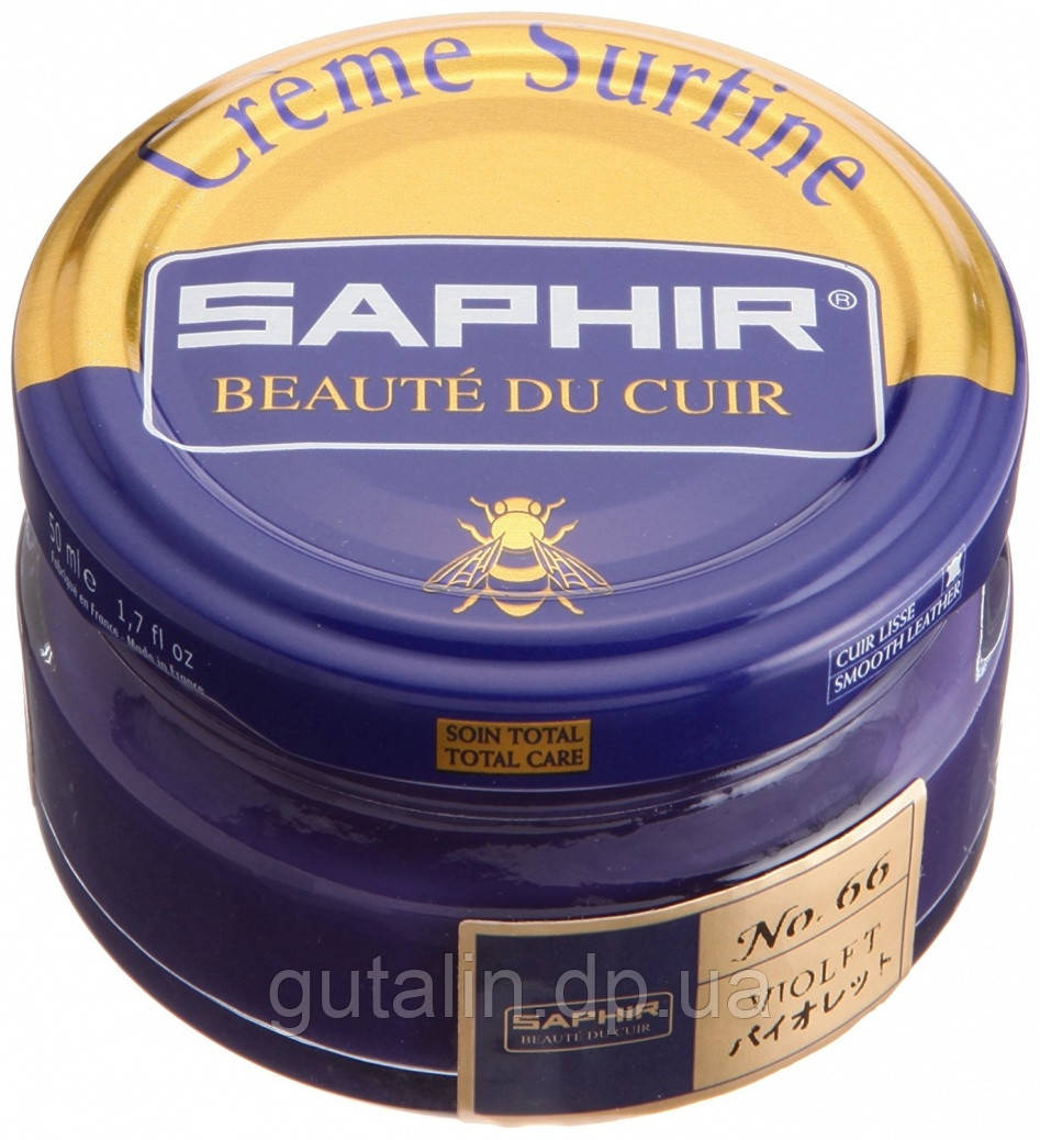 Зволожуючий крем для взуття Saphir Creme Surfine фіолетовий (66) 50 мл